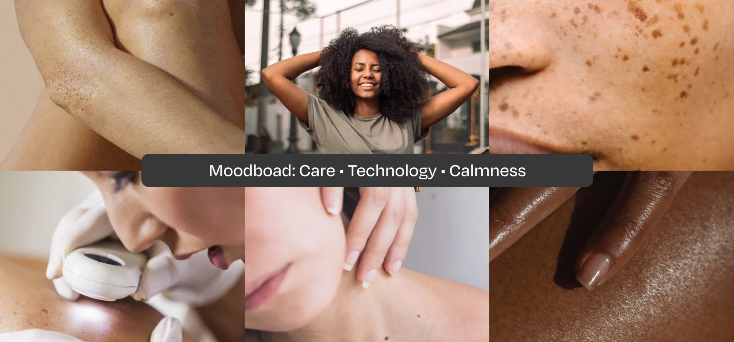 Moodboard for the dermatoscope mobile app